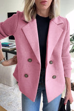 Knit Double Breasted Blazer for Women | Smart Casual All Season