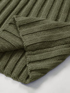 Textured Ribbed Knit High Neck Jumper for Men | Autumn and Winter Layer