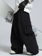 Baggy Wide Leg Cargo Snowboard Trousers for Men | Loose Fit Winter Sports Style