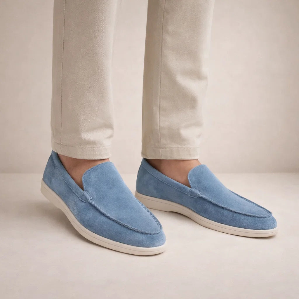 Leather Slip-On Loafers for Men Regular Fit Low Shaft