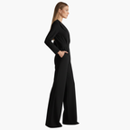 Women Jumpsuit | Wide-leg fit with shirt collar and button front
