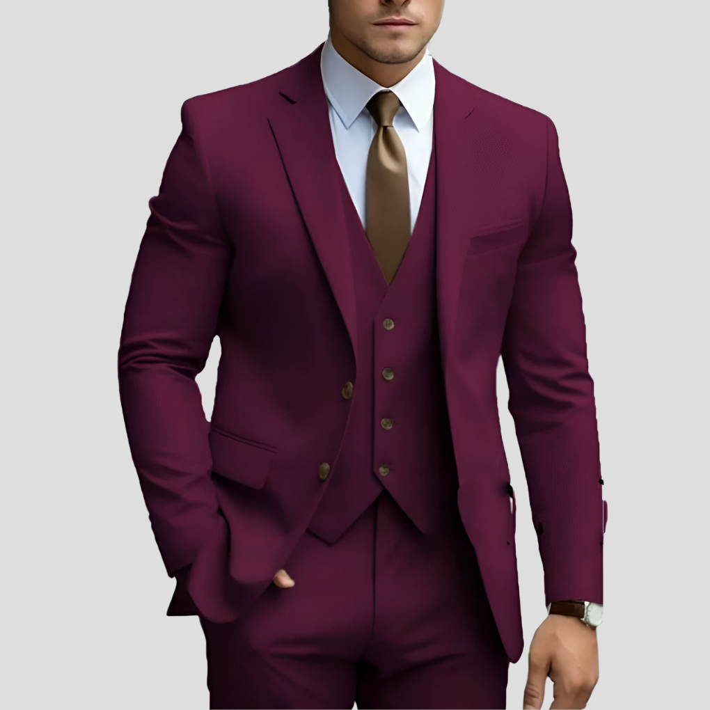Men Suit | Three Piece Blazer Vest Trouser Set