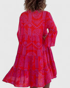 Floral Print Bell Sleeve V-Neck Dress for Women | Summer Boho