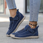 Leather Cushioned Lace-Up Orthopedic Support Everyday Trainers for Women
