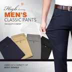 Stretch Loose Fit Trousers with Elastic Waist for Men | Work and Casual Wear