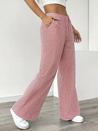 Striped Wide Flare Trousers for Women | Beach Summer