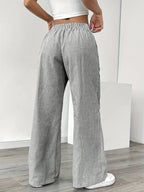 Striped Wide Flare Trousers for Women | Beach Summer