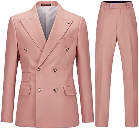 Double Breasted Slim Fit Two Piece Suit for Men | Wedding and Business Wear