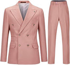Double Breasted Slim Fit Two Piece Suit for Men | Wedding and Business Wear