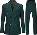 Double Breasted Slim Fit Two Piece Suit for Men | Wedding and Business Wear