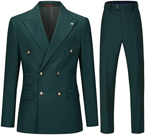 Double Breasted Slim Fit Two Piece Suit for Men | Wedding and Business Wear