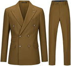 Double Breasted Slim Fit Two Piece Suit for Men | Wedding and Business Wear