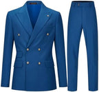 Double Breasted Slim Fit Two Piece Suit for Men | Wedding and Business Wear