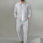 Casual Cardigan Style Top Set with Coordinated Pieces for Men