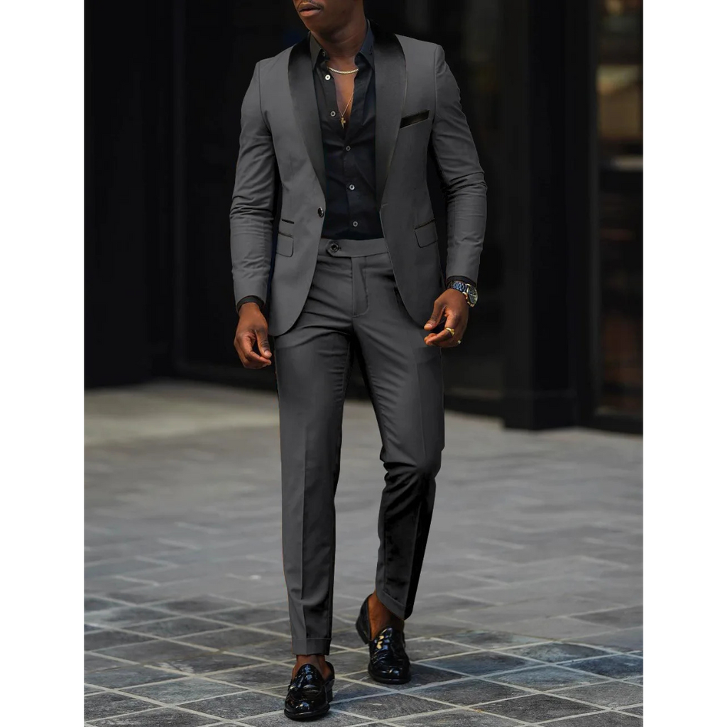 Notch Lapel Two Piece Suit for Men | Formal Wedding Occasion