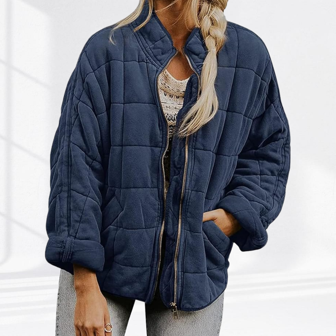 Quilted Lightweight Casual Jacket for Women | Wrinkle Resistant Machine Washable
