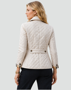 Quilted Stitch Button Front Lightweight Jacket for Women | Mid-Season Coat