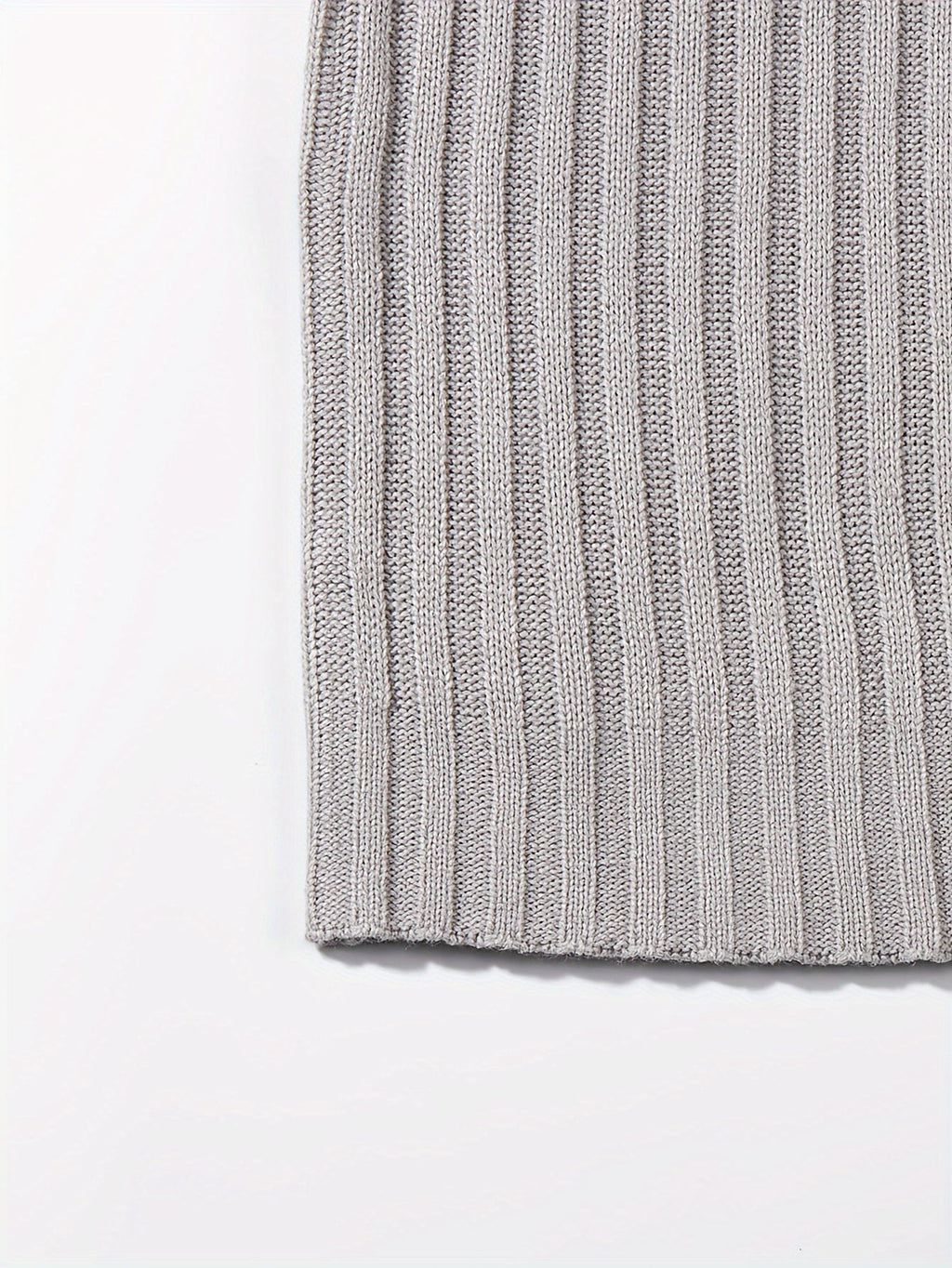 Textured Ribbed Knit High Neck Jumper for Men | Autumn and Winter Layer