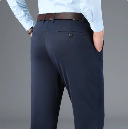 Stretch Loose Fit Trousers with Elastic Waist for Men | Work and Casual Wear