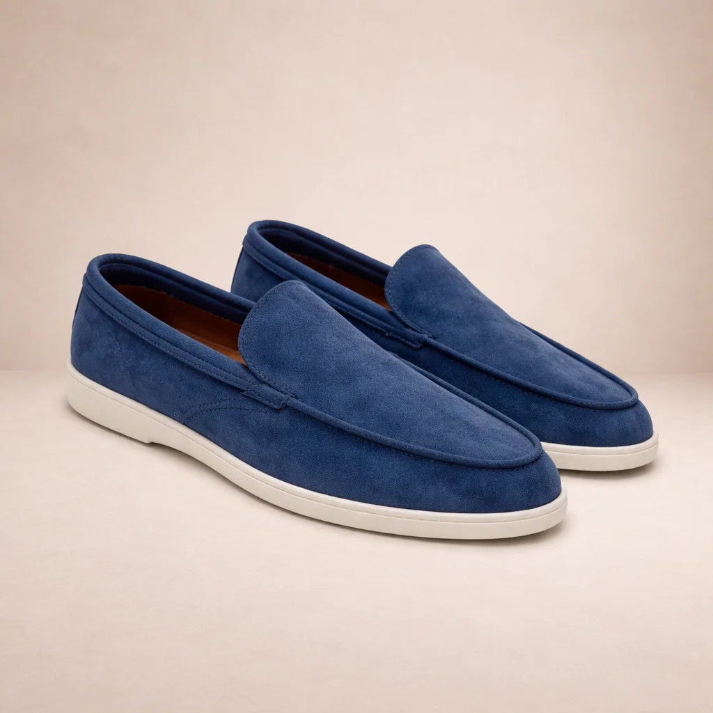 Leather Slip-On Loafers for Men Regular Fit Low Shaft