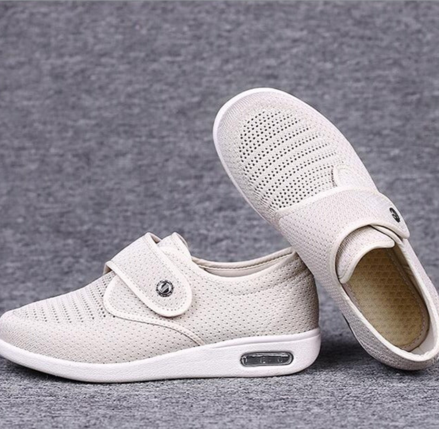 Women Shoes | Wide Fit Slip-On Strap Sneakers