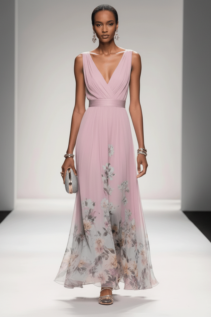 Floral Print Maxi Dress for Women | Lightweight Summer Occasion