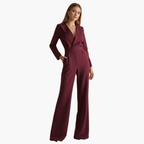 Women Jumpsuit | Wide-leg fit with shirt collar and button front