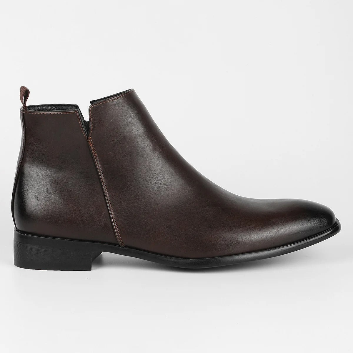 Men's Ankle Chelsea Boots with Side Zip Closure