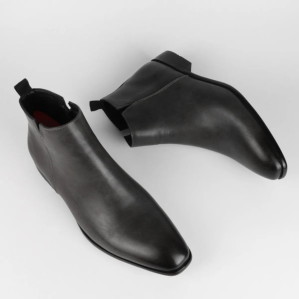 Men's Ankle Chelsea Boots with Side Zip Closure