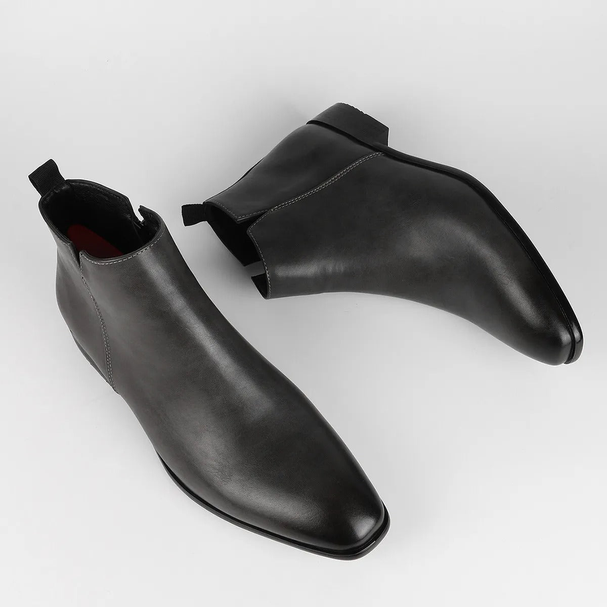 Men's Ankle Chelsea Boots with Side Zip Closure