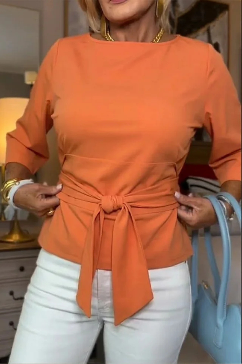Bow Waist Tie Top for Women | Adjustable Fitted Style