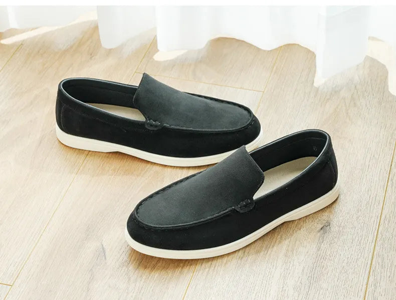 Men's Slip-On Loafers with Round Toe for Everyday Wear