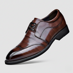 Brown and Black Slip-On Loafers for Men