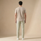 Linen Regular Fit Trousers for Men with Elasticated Waist