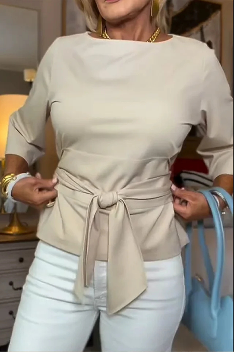 Bow Waist Tie Top for Women | Adjustable Fitted Style