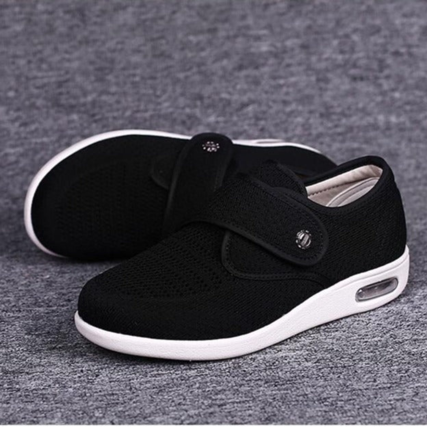 Women Shoes | Wide Fit Slip-On Strap Sneakers