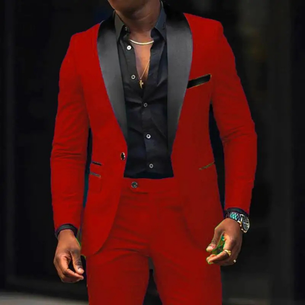 Notch Lapel Two Piece Suit for Men | Formal Wedding Occasion