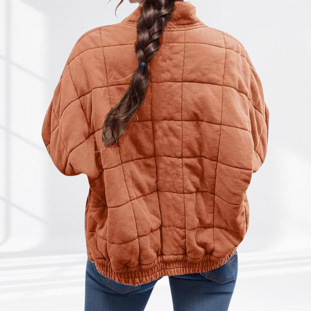 Quilted Lightweight Casual Jacket for Women | Wrinkle Resistant Machine Washable