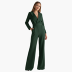 Women Jumpsuit | Wide-leg fit with shirt collar and button front
