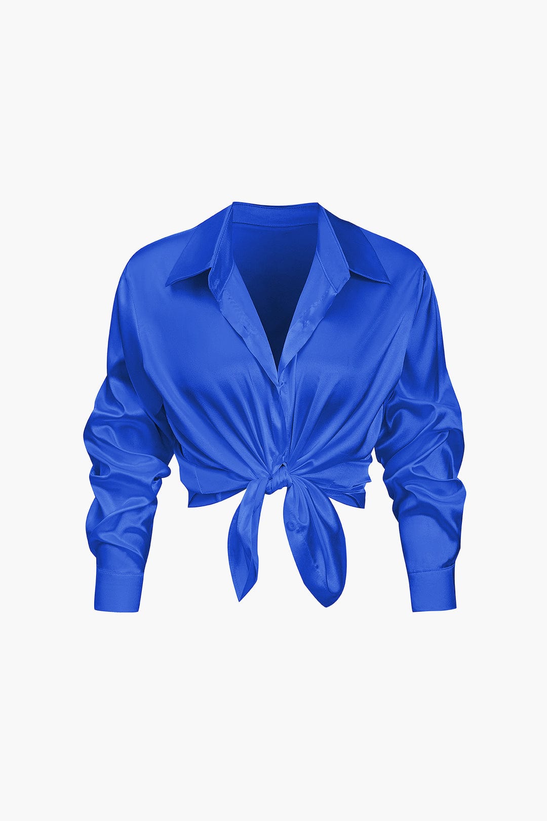 Women Blouse | Long sleeve with collar and front tie detail
