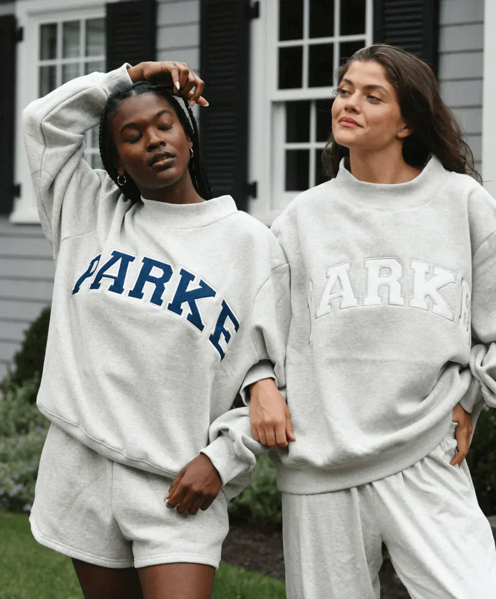 Heavyweight Fleece Varsity Sweatshirt for Men | Oversized Crewneck
