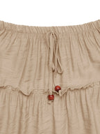 Pleated Maxi Skirt for Women | Bohemian Flowing Silhouette