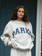 Heavyweight Fleece Varsity Sweatshirt for Men | Oversized Crewneck