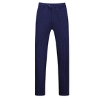 Navy Blue Tweed Double Breasted Three Piece Suit for Men | Wedding Occasion