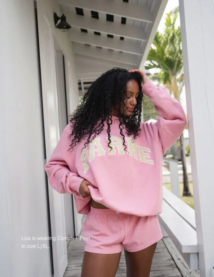 Heavyweight Fleece Varsity Sweatshirt for Men | Oversized Crewneck
