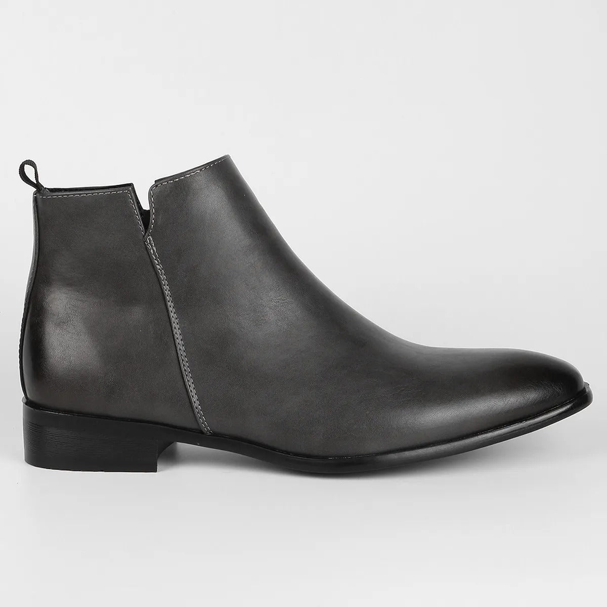 Men's Ankle Chelsea Boots with Side Zip Closure