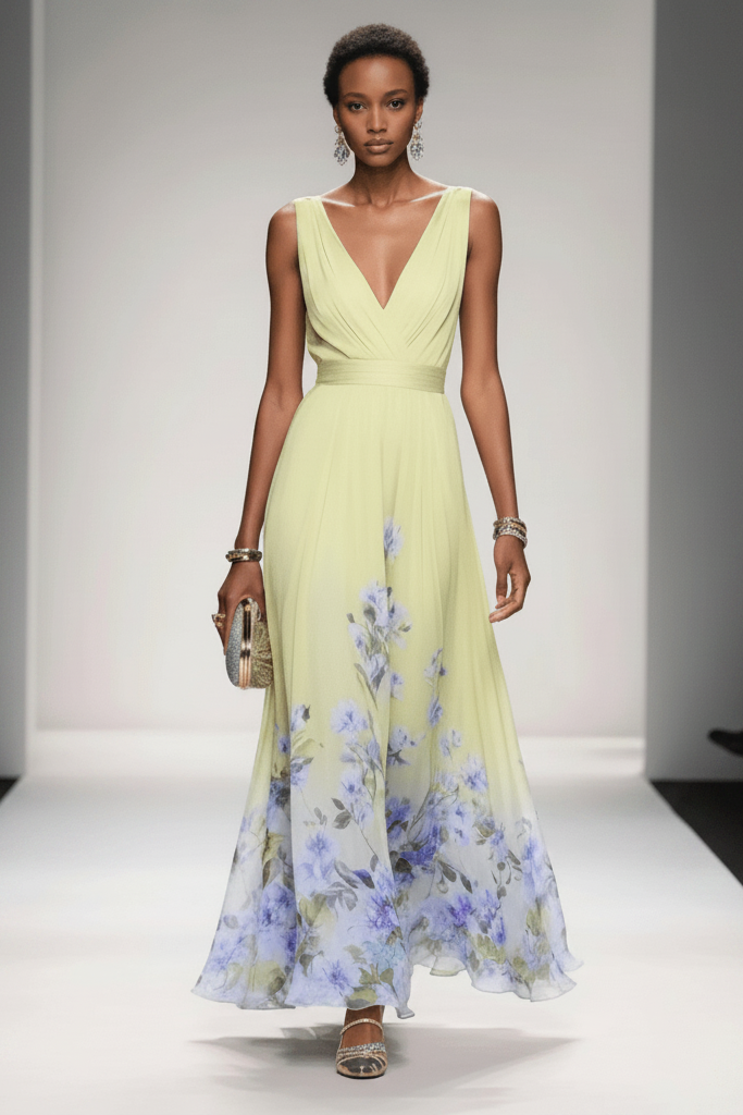 Floral Print Maxi Dress for Women | Lightweight Summer Occasion
