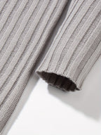 Textured Ribbed Knit High Neck Jumper for Men | Autumn and Winter Layer