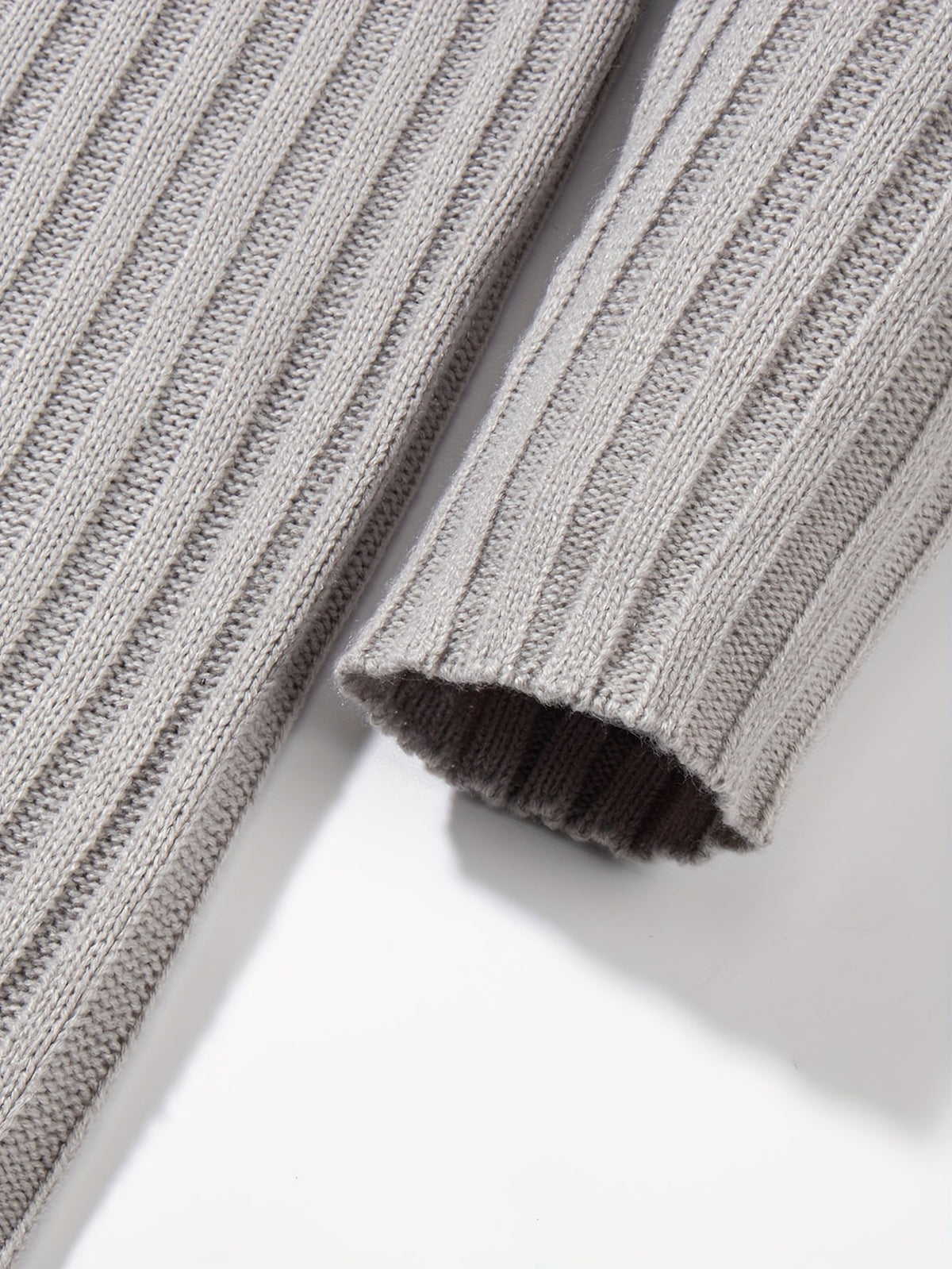 Textured Ribbed Knit High Neck Jumper for Men | Autumn and Winter Layer