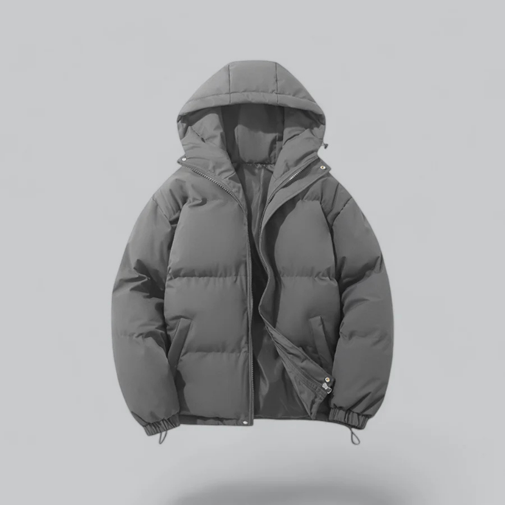 Padded Zip-Up Hooded Winter Jacket for Men and Women
